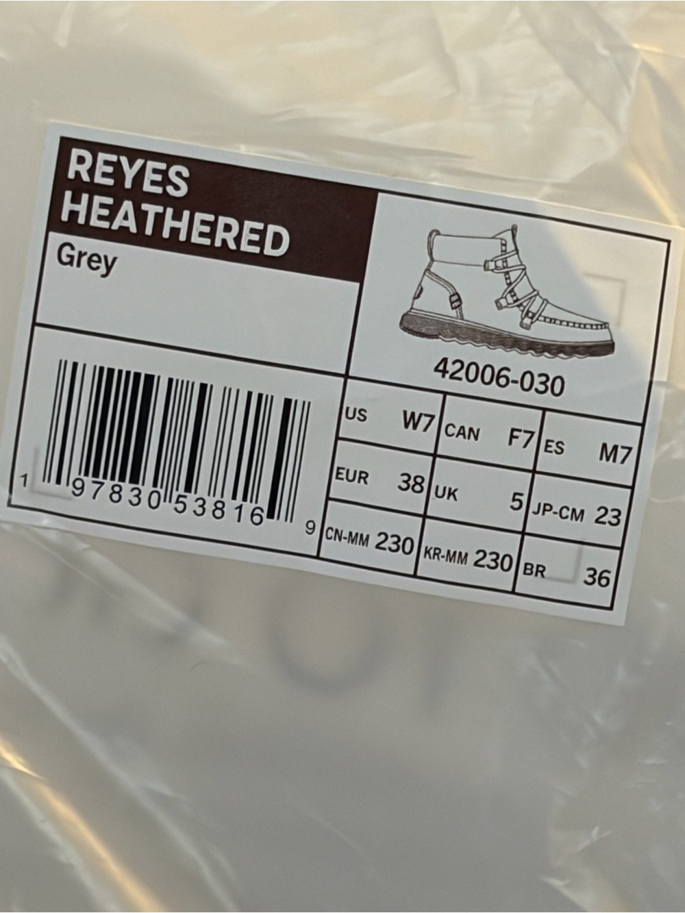 Hey Dude Women’s Reyes Heathered Bootie in Gray - Picture 2 of 5